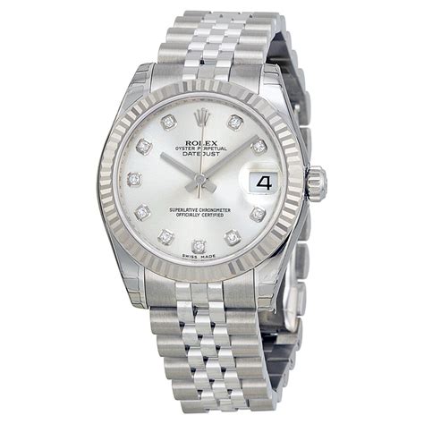 rolex datejust 31 silver diamonds|rolex datejust 31 review.